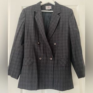 Pariscope Womens Blazer Suit Jacket Gingham